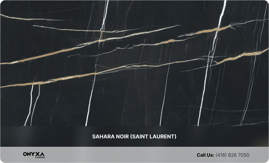 Porcelain Slabs for Shower Walls - SAHARA NOIR (SAINT LAURENT)